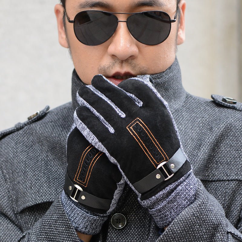 Gloves Men Winter Cycling Leisure Pigskin - Krosscanada