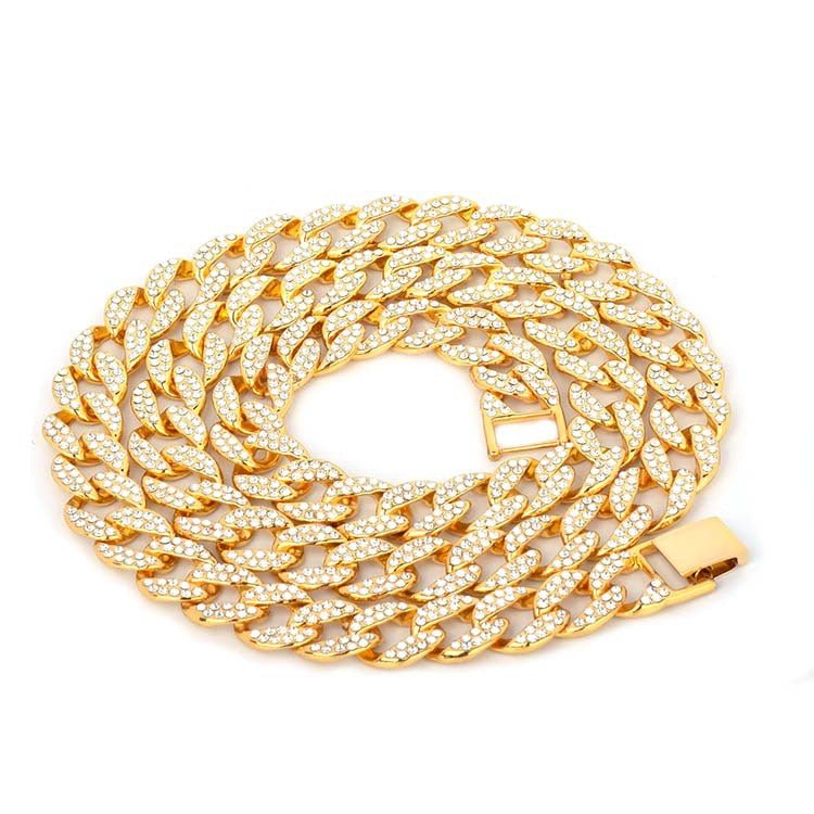 Gold Necklace Jewelry European And American Hip Hop Necklace Cuba - Krosscanada