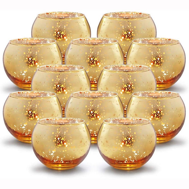 Gold Plating Christmas Candle Cup - Krosscanada