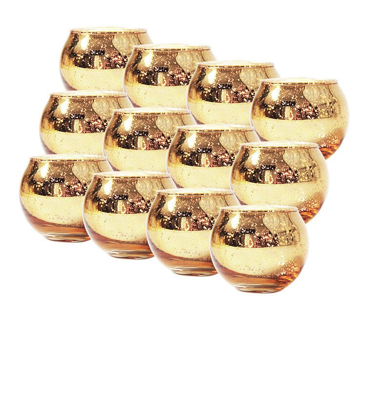 Gold Plating Christmas Candle Cup - Krosscanada