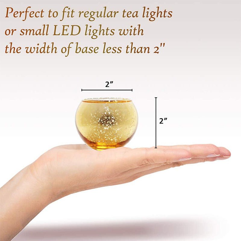 Gold Plating Christmas Candle Cup - Krosscanada