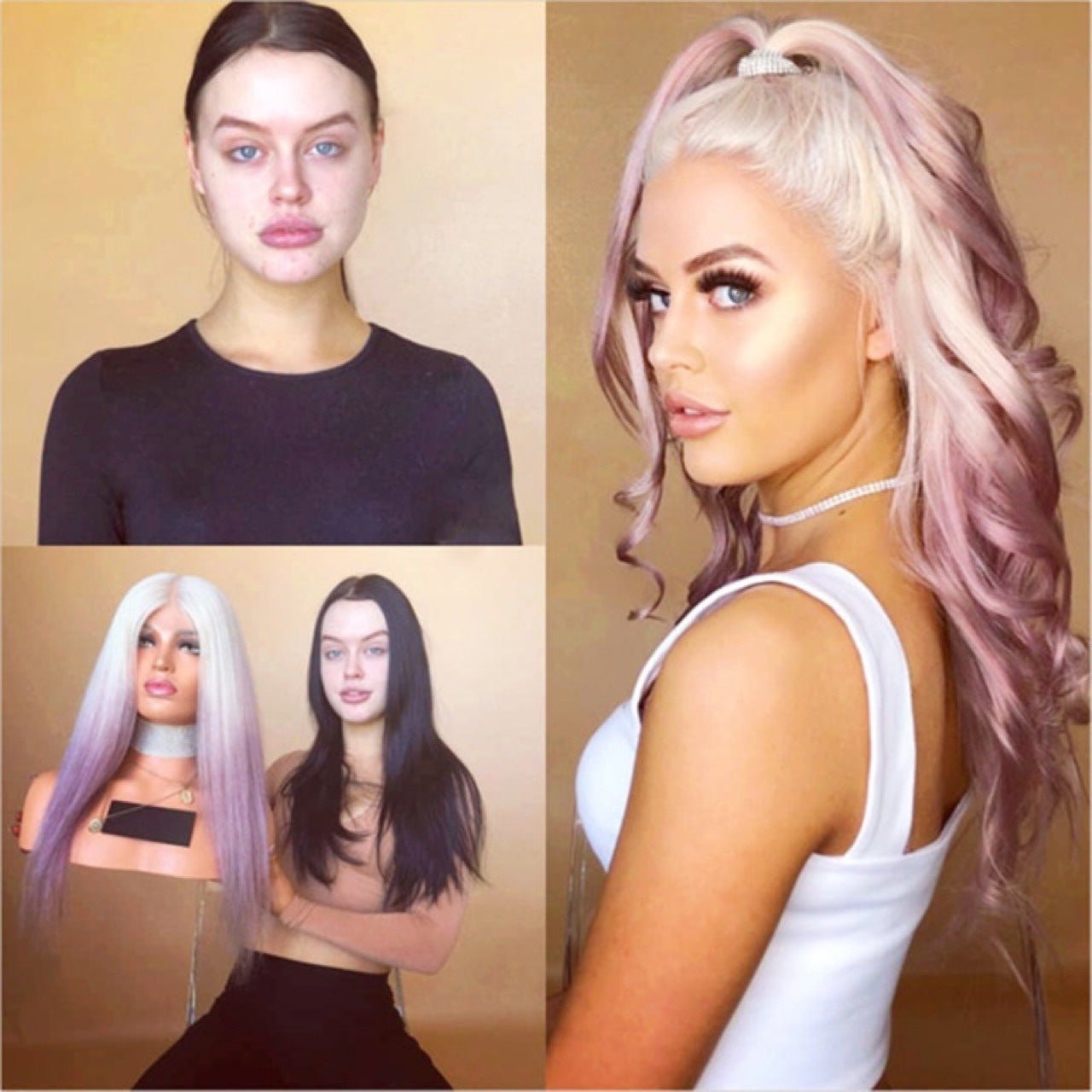 Gradient lilac long straight hair - Krosscanada