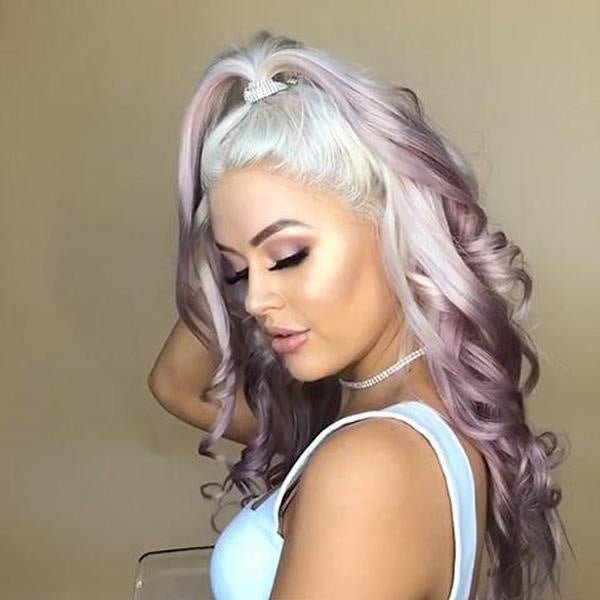 Gradient lilac long straight hair - Krosscanada