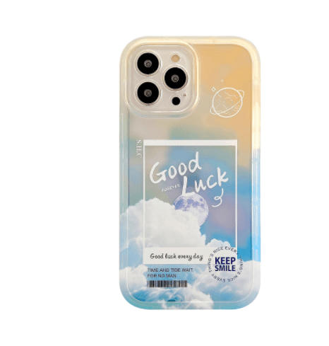 Gradient Transparent Color Cloud Letter 13 12 11 Pro Pro Max Mobile Phone Case - Krosscanada