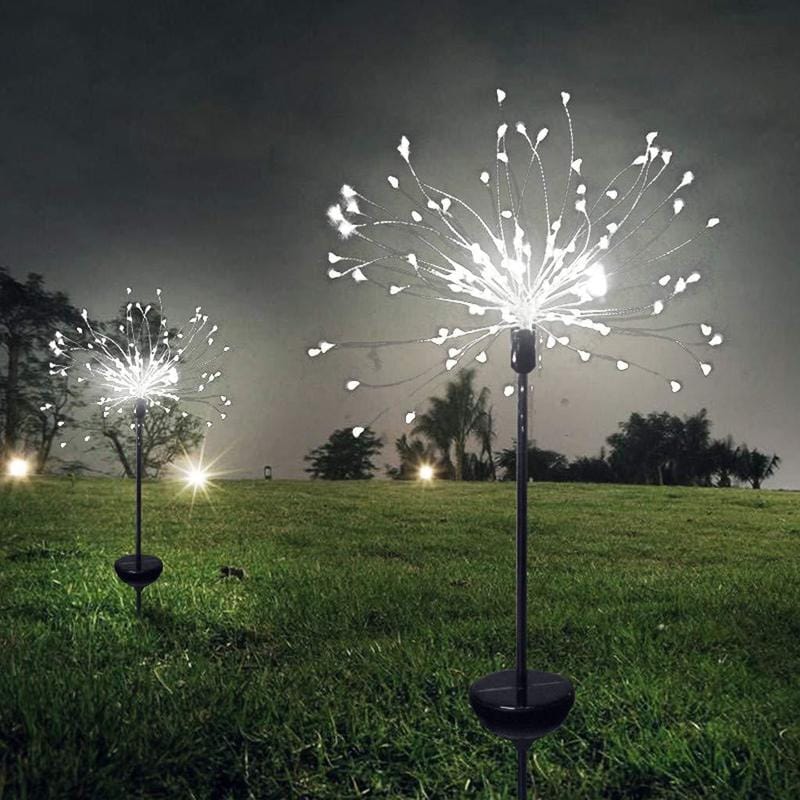 Ground - Inserted Firework Lights Christmas Outdoor LED Holiday Sky Starry Lights Lawn Christmas Lights Solar String Lights - Krosscanada