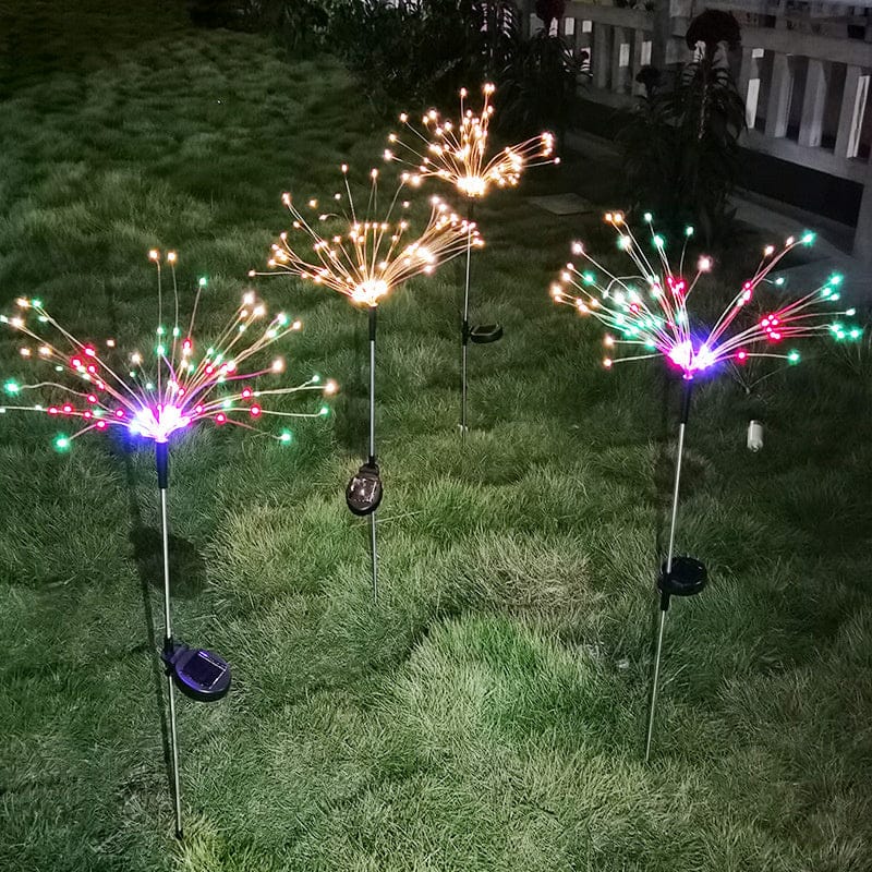 Ground - Inserted Firework Lights Christmas Outdoor LED Holiday Sky Starry Lights Lawn Christmas Lights Solar String Lights - Krosscanada