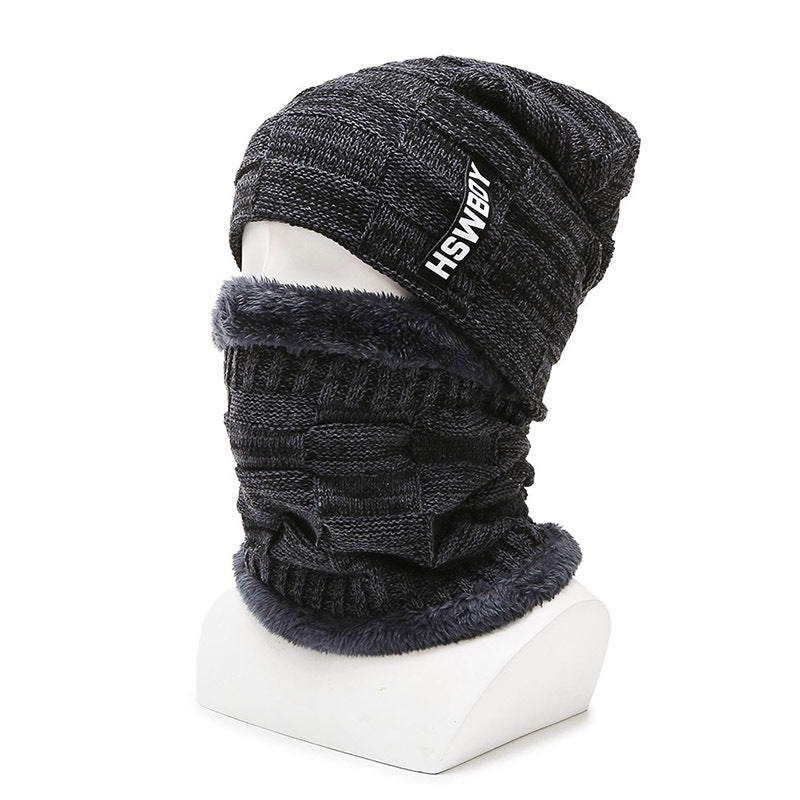 Hat Men's Winter Fleece Lined Padded Warm Keeping Woolen Knitted Hat - Krosscanada