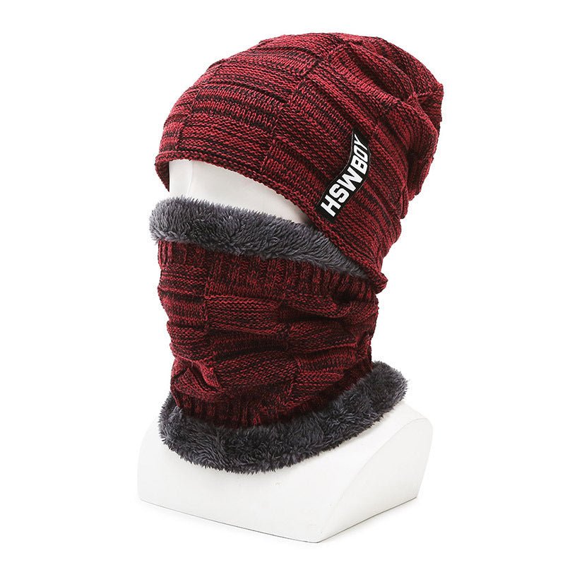 Hat Men's Winter Fleece Lined Padded Warm Keeping Woolen Knitted Hat - Krosscanada