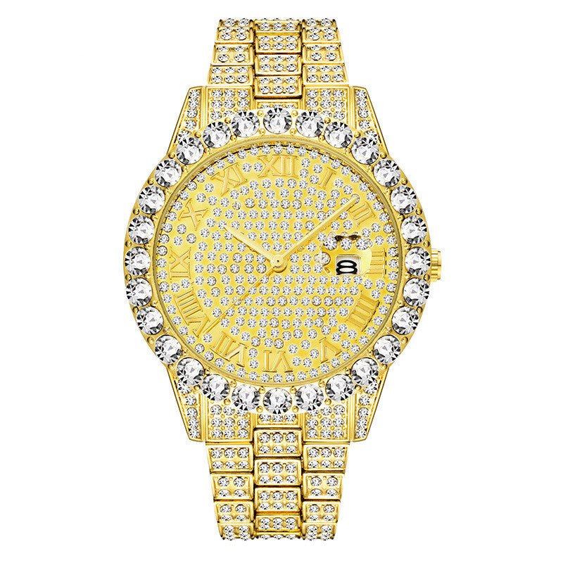 Hip Hop Full Rhinestone Men's Watch - Krosscanada