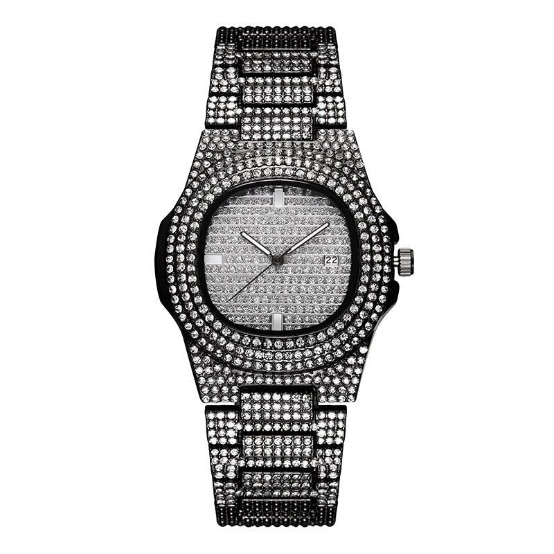 Hip Hop Punk Steel Band Watch Set - Krosscanada