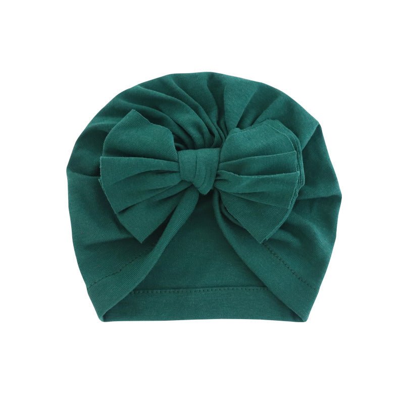 Hooded Hat with Bowknot Wrapped Turban Solid Color Hat - Krosscanada