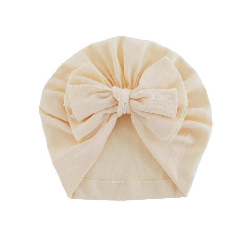 Hooded Hat with Bowknot Wrapped Turban Solid Color Hat - Krosscanada