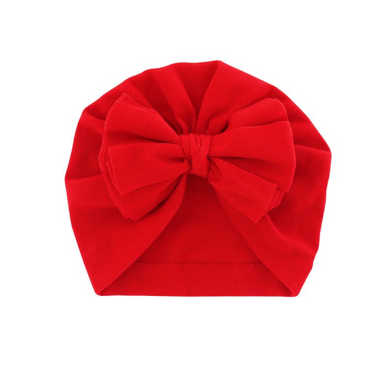 Hooded Hat with Bowknot Wrapped Turban Solid Color Hat - Krosscanada
