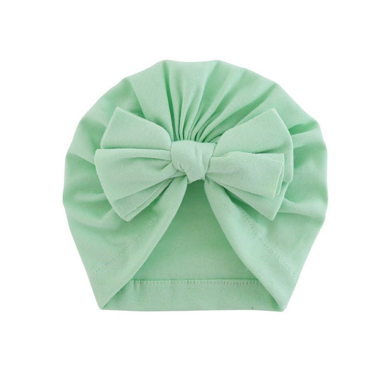 Hooded Hat with Bowknot Wrapped Turban Solid Color Hat - Krosscanada