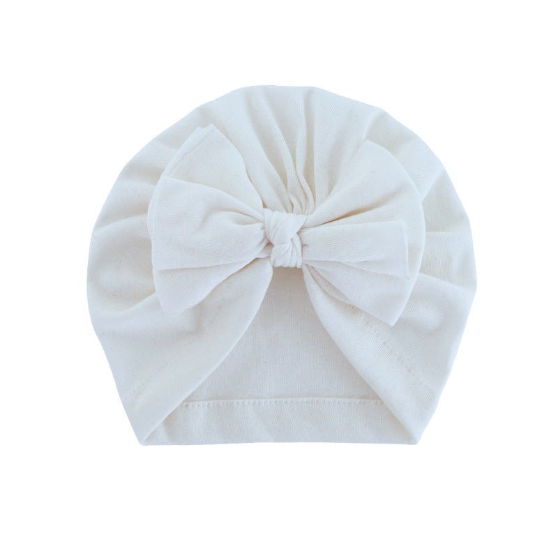 Hooded Hat with Bowknot Wrapped Turban Solid Color Hat - Krosscanada