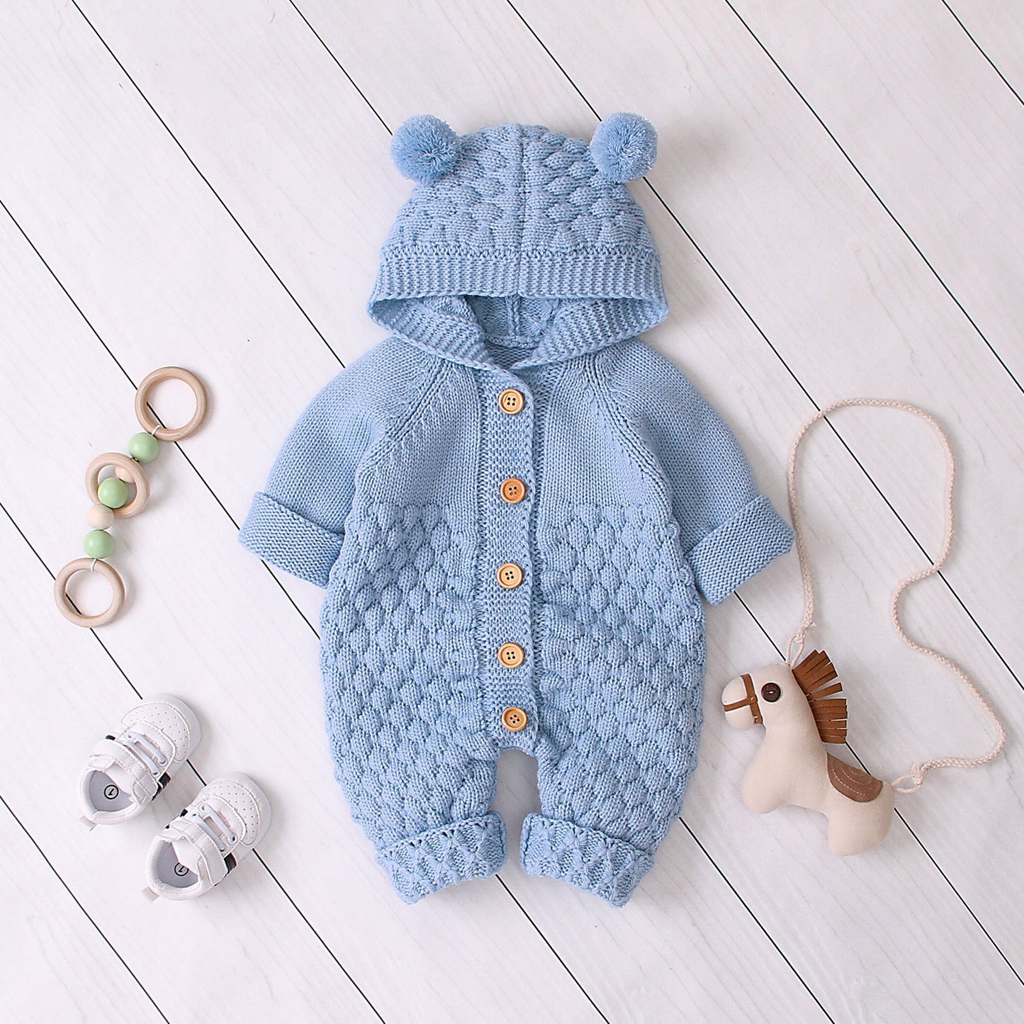 Hooded knitted jumpsuit - Krosscanada