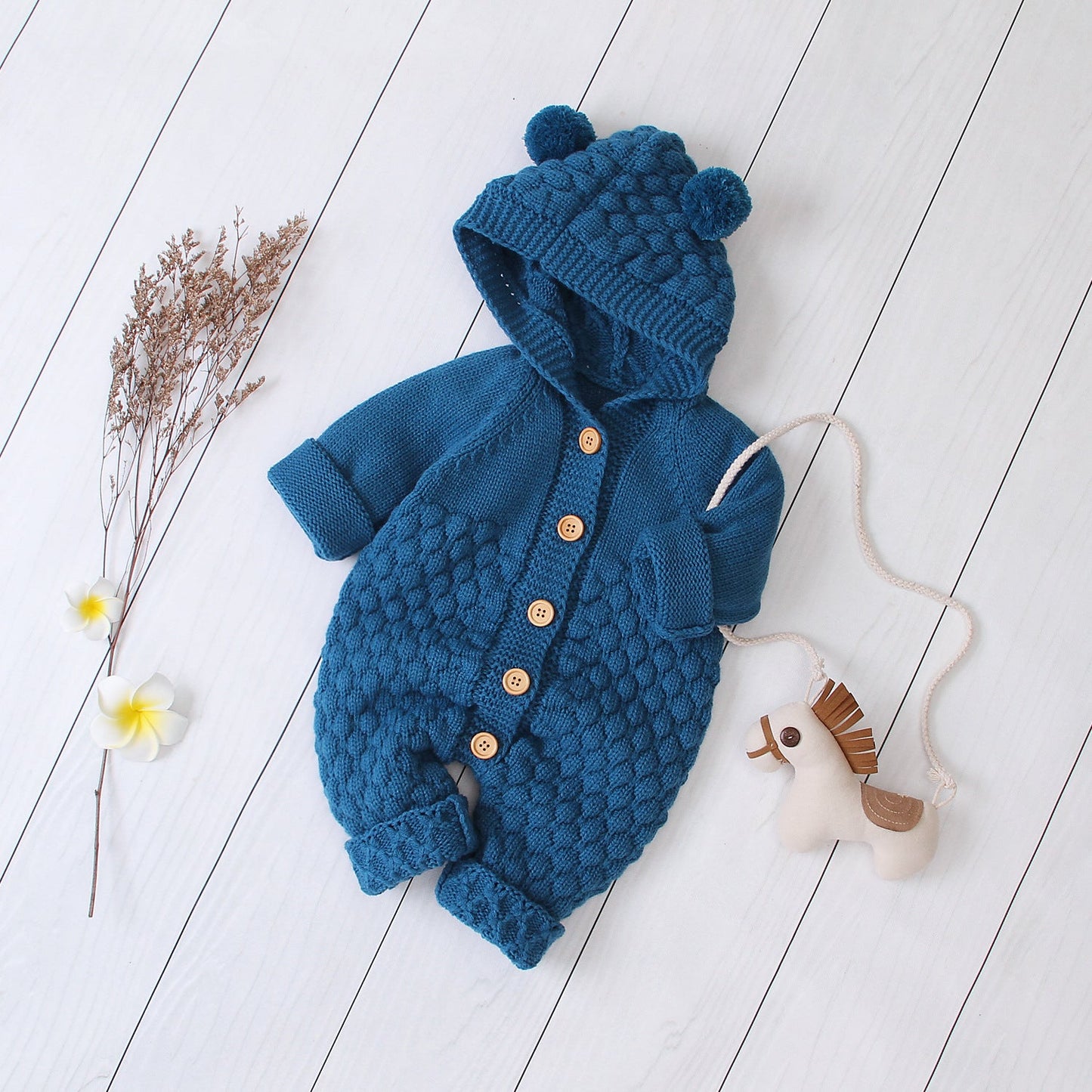 Hooded knitted jumpsuit - Krosscanada