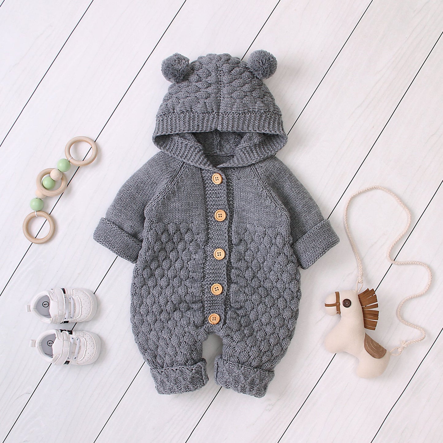 Hooded knitted jumpsuit - Krosscanada