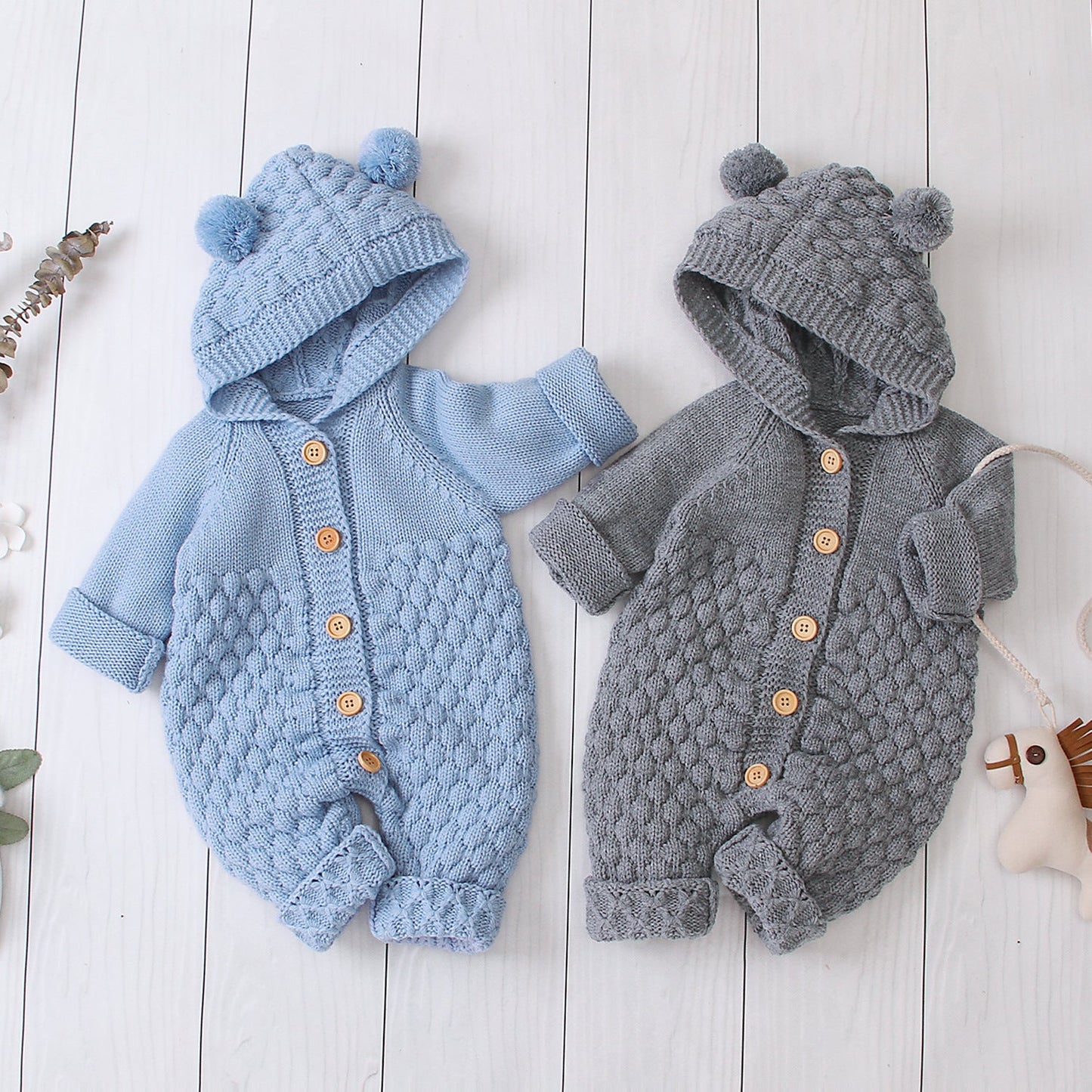 Hooded knitted jumpsuit - Krosscanada