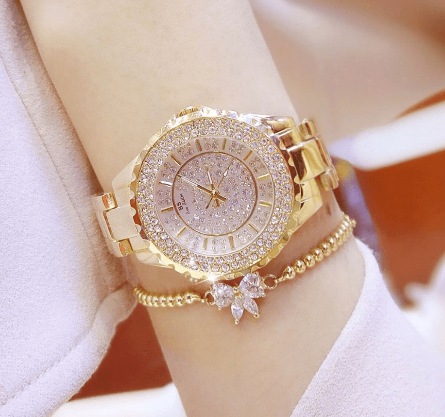Hot new starry women's watch full brick automatic non - mechanical ladies watch student fashion watch waterproof - Krosscanada