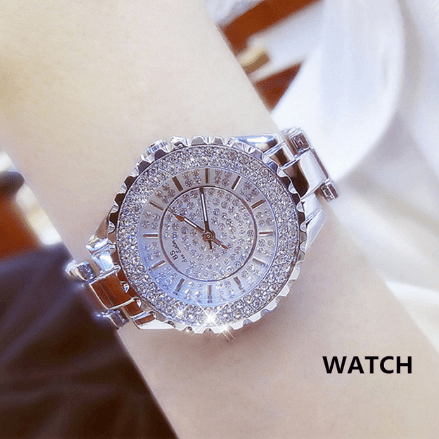 Hot new starry women's watch full brick automatic non - mechanical ladies watch student fashion watch waterproof - Krosscanada
