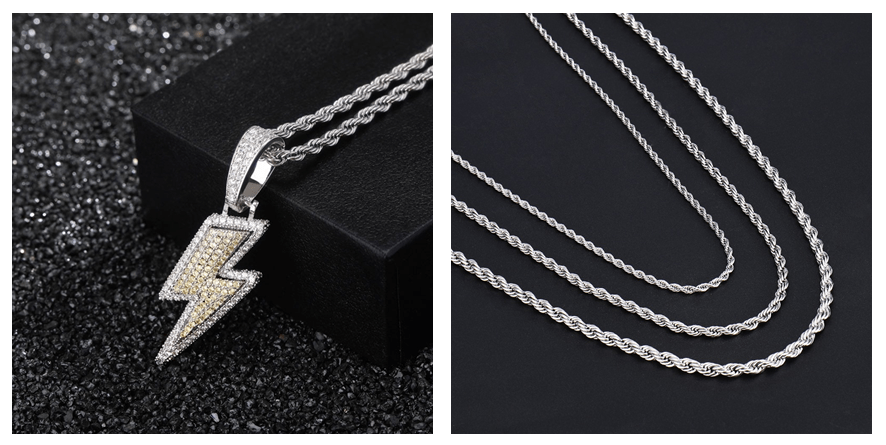 Hot Selling Lightning Hip Hop Pendant Micro - inlaid Zircon Hip Hop Fashion Trendy Hip Hop Jewelry - Krosscanada