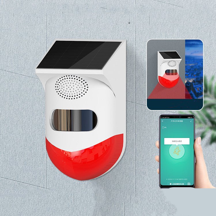 Human Body Infrared Sensing Remote Control Solar Alarm - Krosscanada
