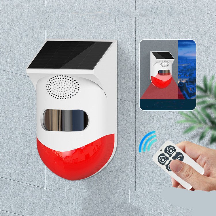 Human Body Infrared Sensing Remote Control Solar Alarm - Krosscanada