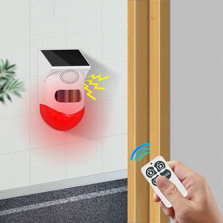 Human Body Infrared Sensing Remote Control Solar Alarm - Krosscanada