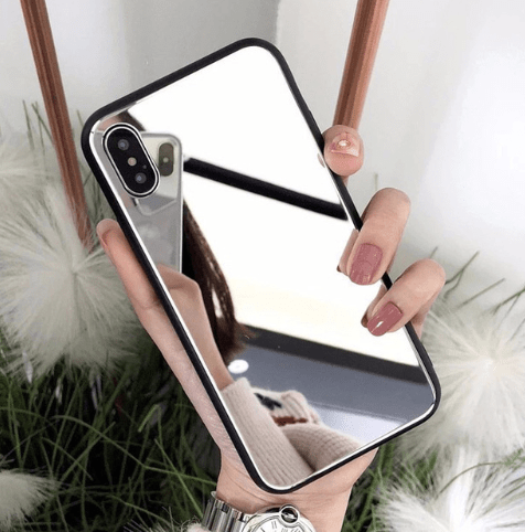 iphoneX mirror phone case iphone7/8plus make - up self - timer glass case - Krosscanada