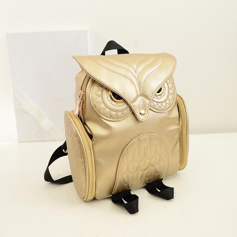 Japanese and Korean trends, women's Owl backpack, leisure travel bag, fashion personality cartoon Backpack - Krosscanada