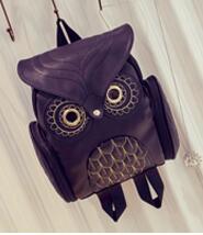 Japanese and Korean trends, women's Owl backpack, leisure travel bag, fashion personality cartoon Backpack - Krosscanada