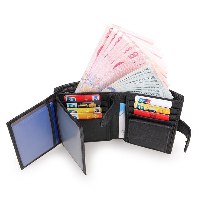 J.M.D first layer cowhide wallet multi - card leather men's wallet RFID foreign trade wallet - Krosscanada