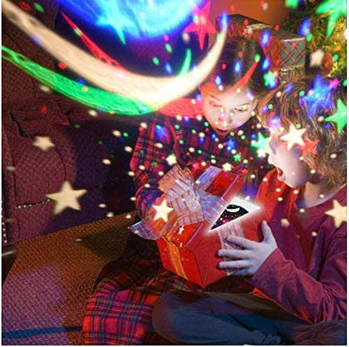 Kids Star Night Light, 360 - Degree Rotating Star Projector, 4 LEDs 8 Colors Changing Desk Lamp For Children Birthday. - Krosscanada