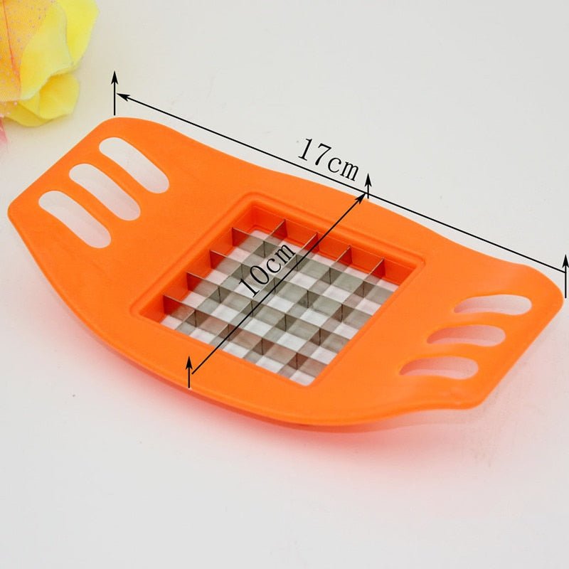kitchen gadgets 2 Blades Potato Cutter Chopper Stainless French Fries Slicer for kitchen cortador de vegetales Home Kitchen Tool - Krosscanada
