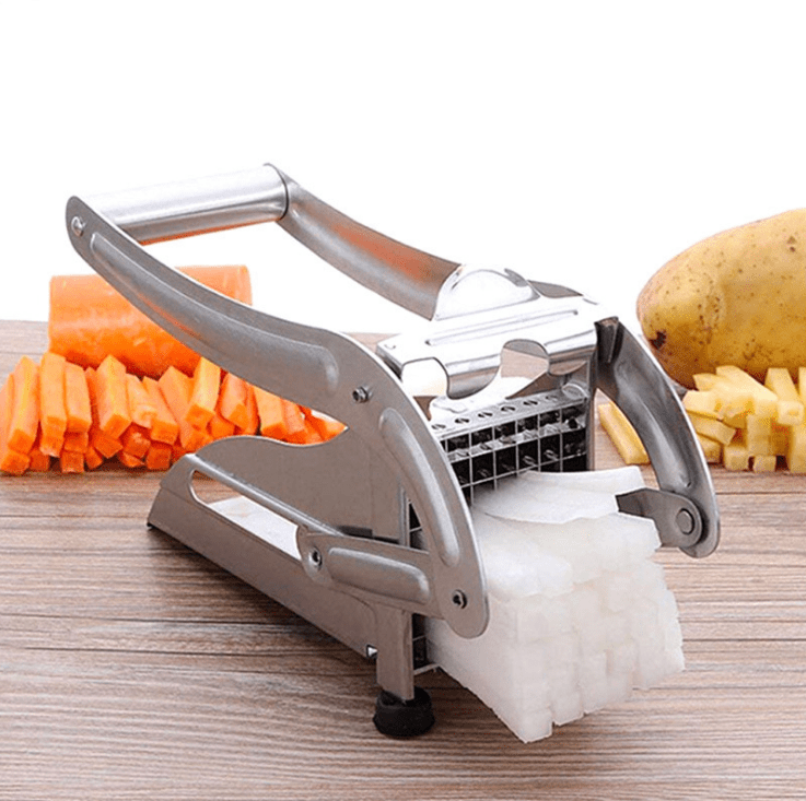 kitchen gadgets 2 Blades Potato Cutter Chopper Stainless French Fries Slicer for kitchen cortador de vegetales Home Kitchen Tool - Krosscanada