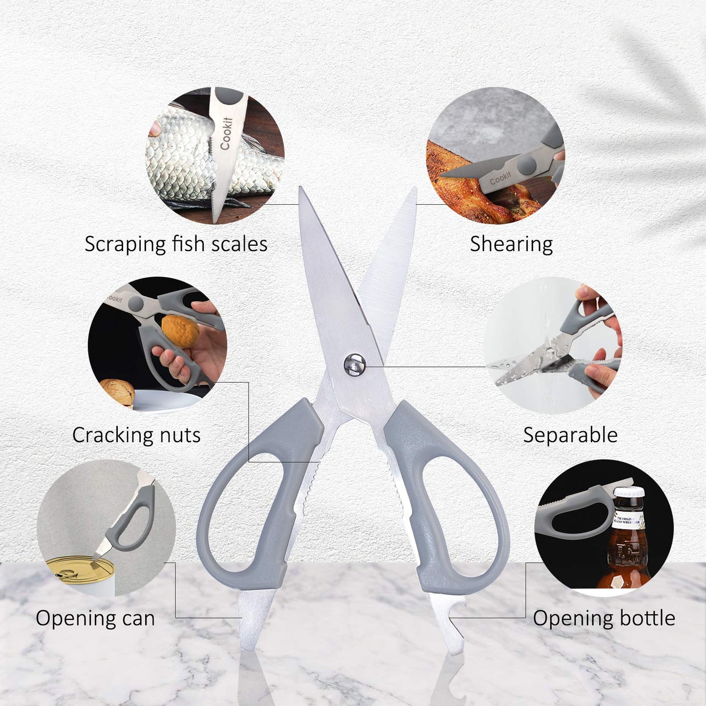 Kitchen Knife Set, 15 Piece Knife Sets with Block, Chef Knives with Non - Slip German Stainless Steel Hollow Handle Cutlery Set with Multifunctional Scissors Knife Sharpener Amazon Platform Banned - Krosscanada