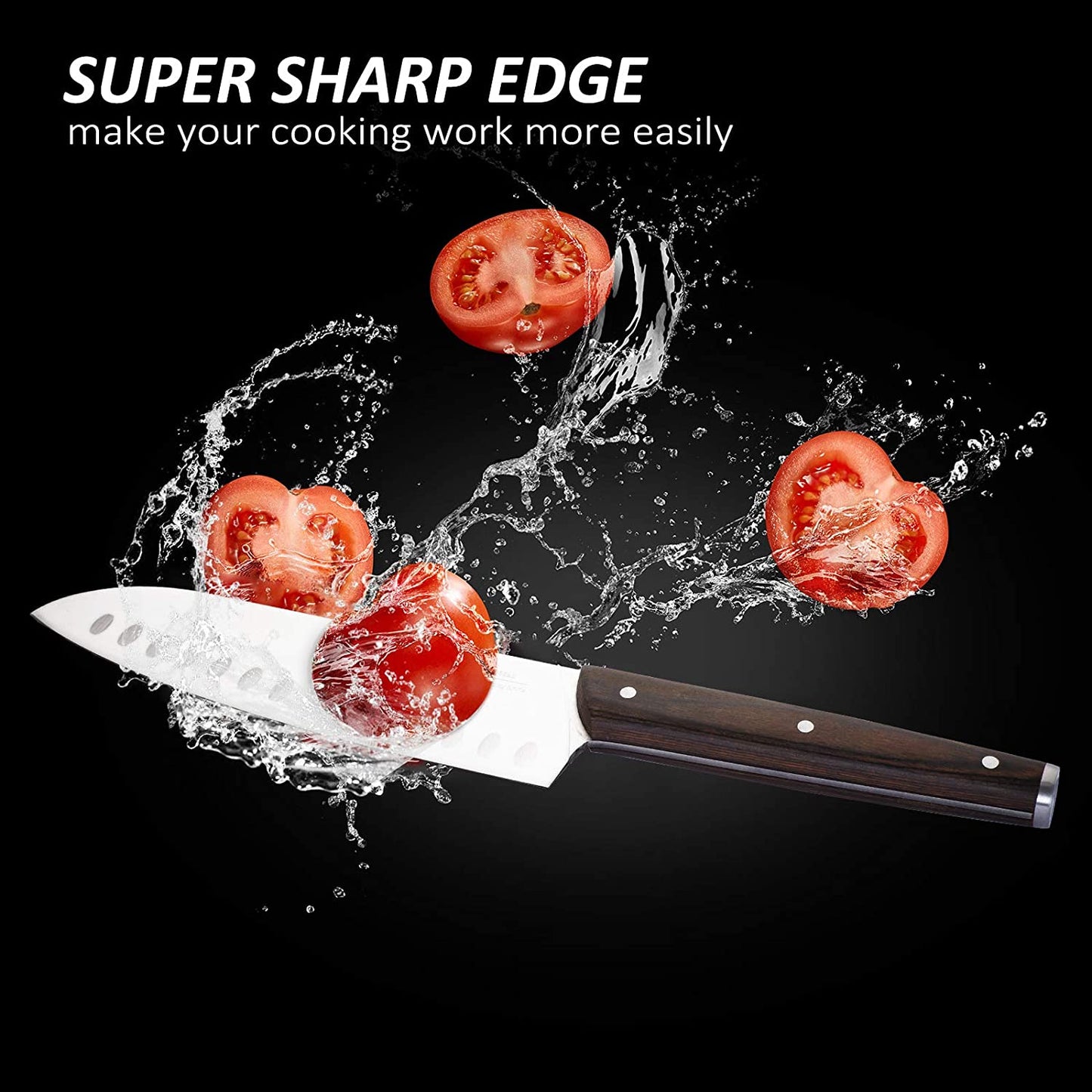 Kitchen Knife Sets, 15 Piece Knife Sets with Block for Kitchen Chef Knife Stainless Steel Knives Set Serrated Steak Knives with Manual Sharpener Knife Amazon Platform Banned - Krosscanada