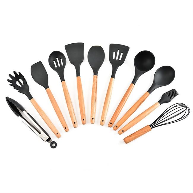 kitchen utensils silicone cooking spoon shovel cookware set - Krosscanada