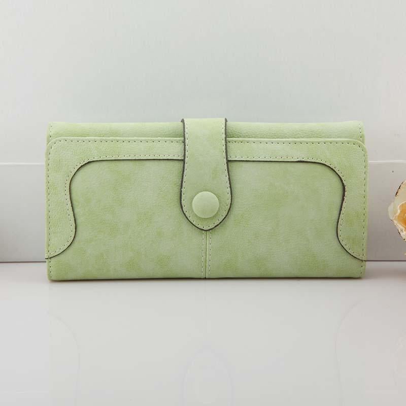 Korean version of the wallet ladies long retro matte stitching ladies wallet women's wallet wallet - Krosscanada