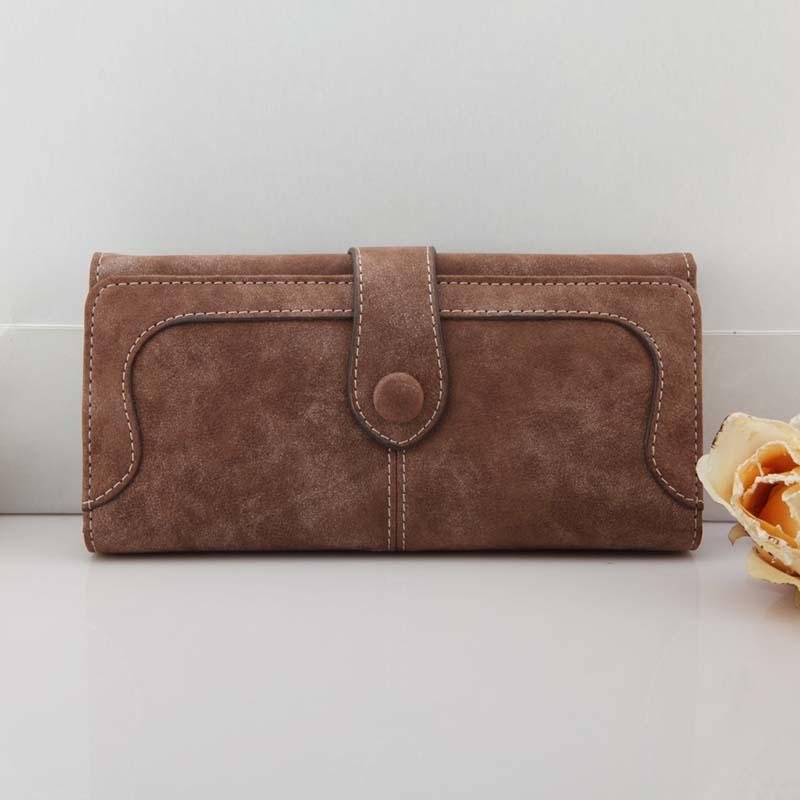 Korean version of the wallet ladies long retro matte stitching ladies wallet women's wallet wallet - Krosscanada