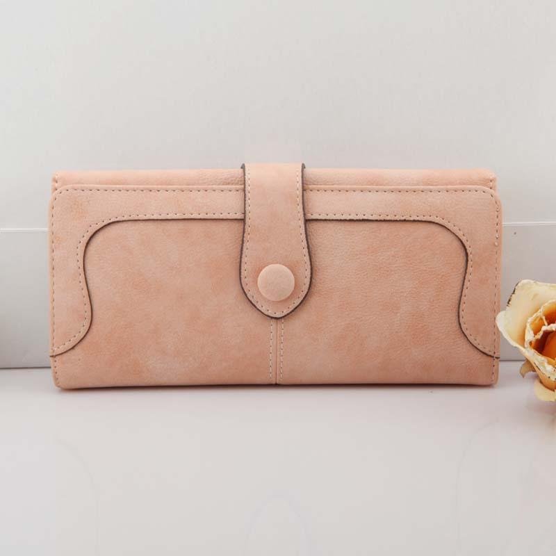 Korean version of the wallet ladies long retro matte stitching ladies wallet women's wallet wallet - Krosscanada