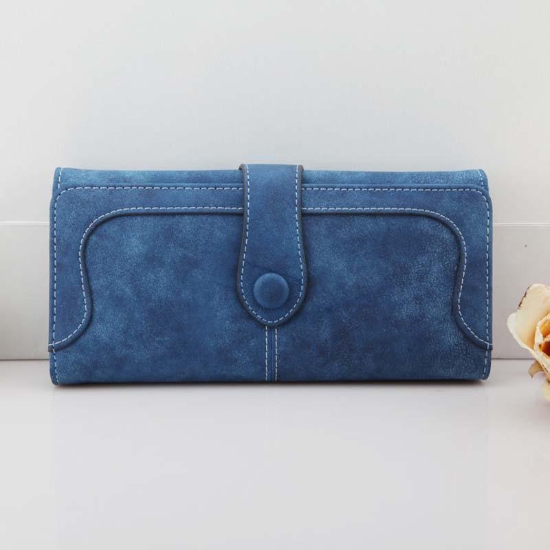Korean version of the wallet ladies long retro matte stitching ladies wallet women's wallet wallet - Krosscanada