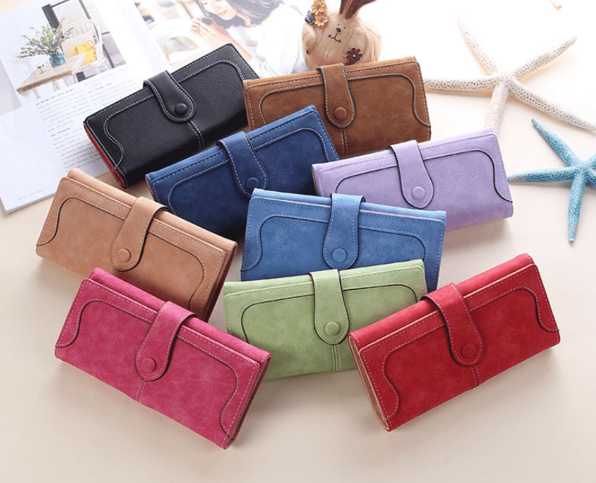 Korean version of the wallet ladies long retro matte stitching ladies wallet women's wallet wallet - Krosscanada