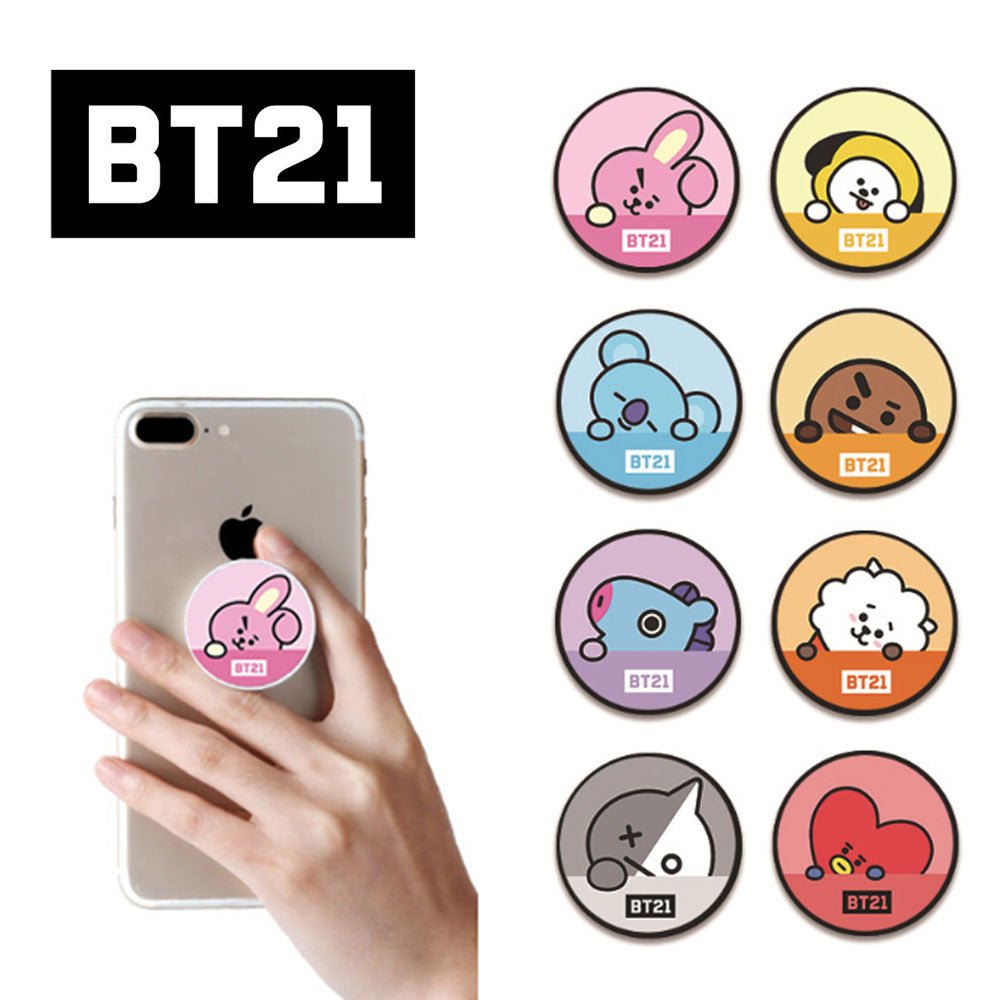 Kpop BT21 CHIMMY COOKY TATA RJ KOYA MANG SHOOKY Anti - Drop Extensible Airbag Grip Expanding Stand Finger Holder Phone Bracket - Krosscanada