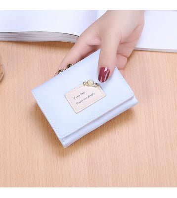 Ladies Simple Leather Short Folding Wallet - Krosscanada