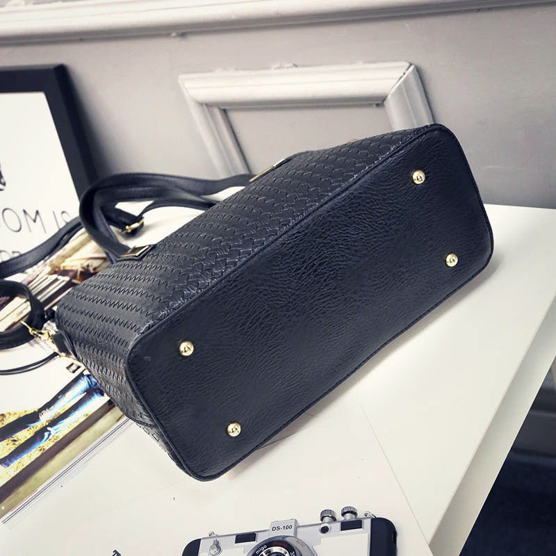 Lady bag spring 2021 European female bag leather braided composite bag three piece shoulder diagonal handbag - Krosscanada