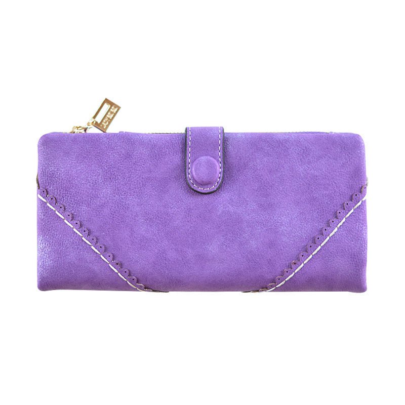 Lady purse 2021 female long lace lace buckle zipper multifunction large volume Purse Leather Wallet hand - Krosscanada