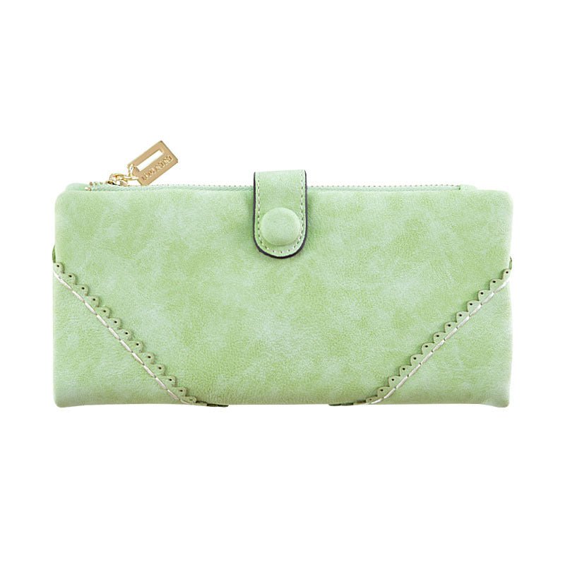 Lady purse 2021 female long lace lace buckle zipper multifunction large volume Purse Leather Wallet hand - Krosscanada
