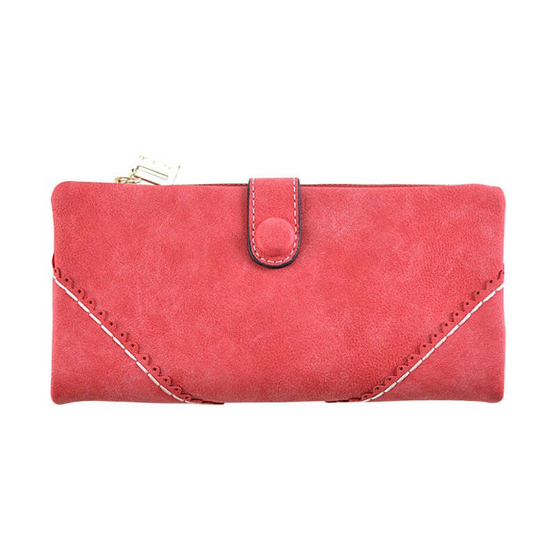 Lady purse 2021 female long lace lace buckle zipper multifunction large volume Purse Leather Wallet hand - Krosscanada
